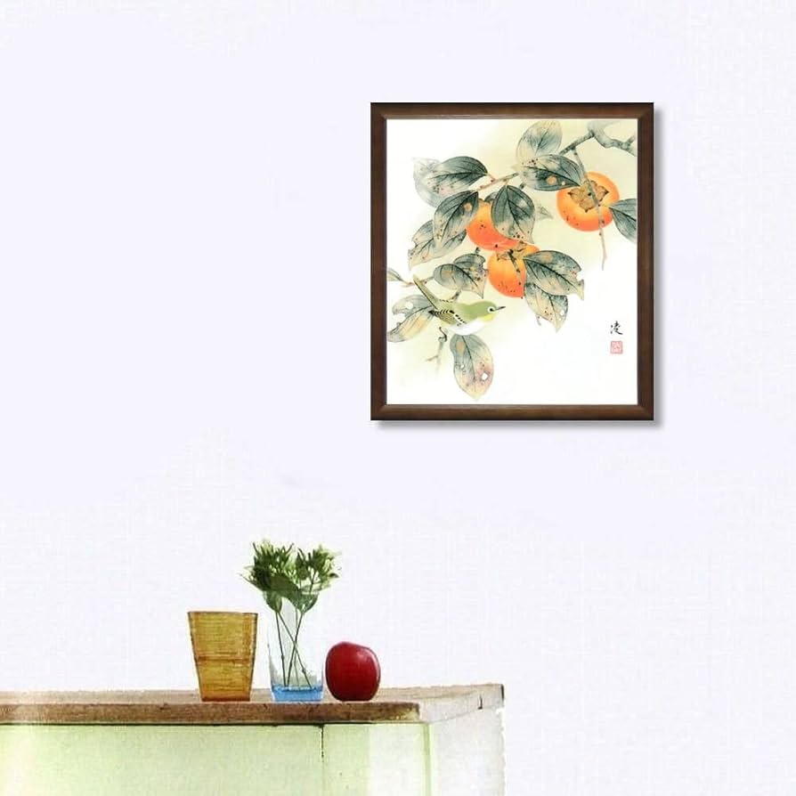 油絵 オリジナル作品　静物画　「柿」カキ 絵画 油絵 油絵 柿