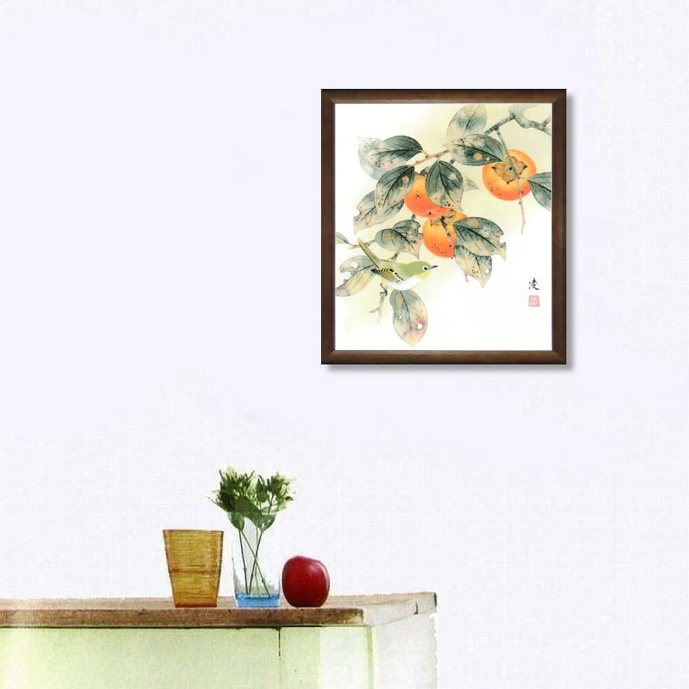 油彩画『花籠と柿』P8額装 油彩画『花籠と柿』P8額装 油彩画『花籠と柿』P8額装