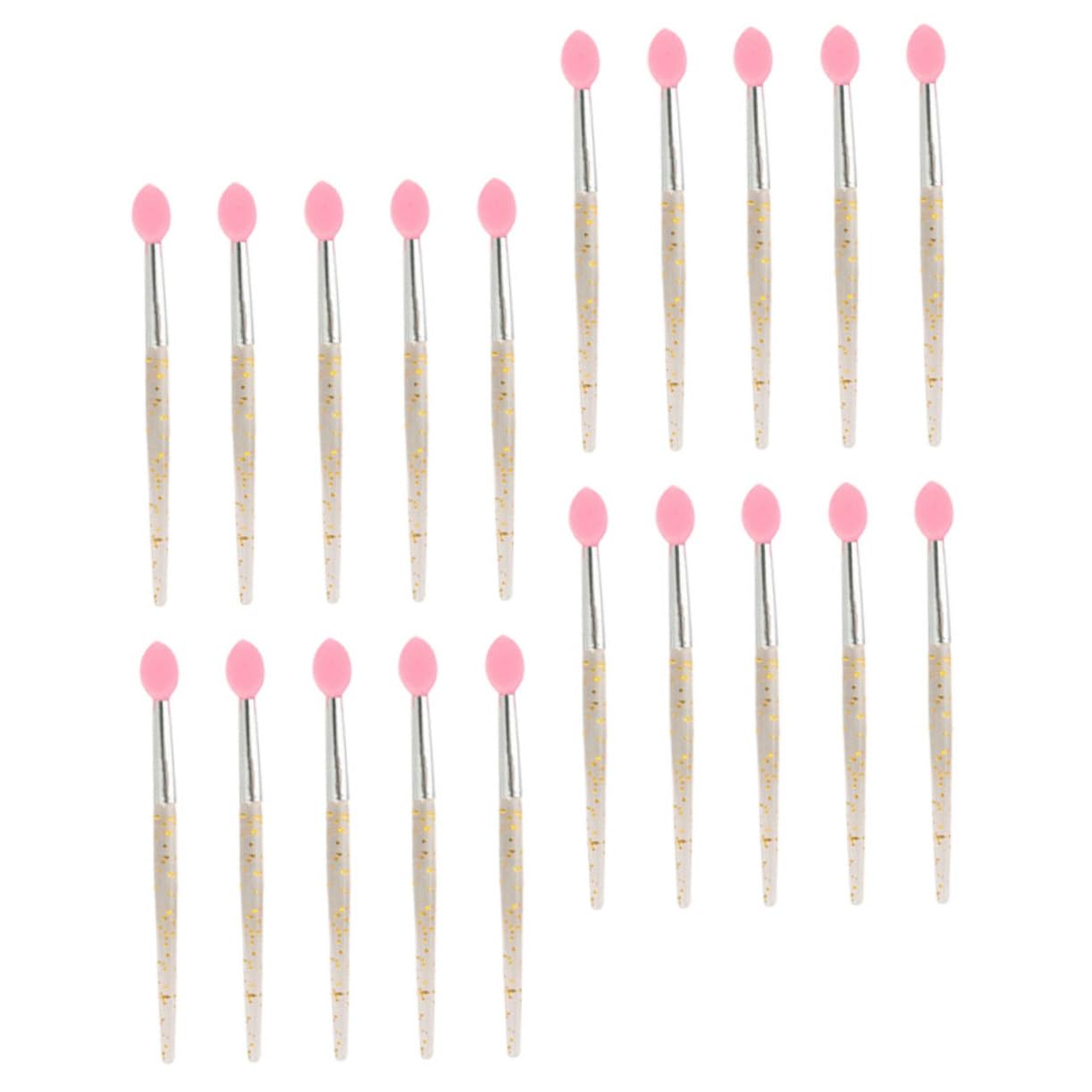 IWOWHERO Silicone Lipstick Brush Set 20pcs Mini Lip Brush Applicator Makeup Tool Compact for Travel