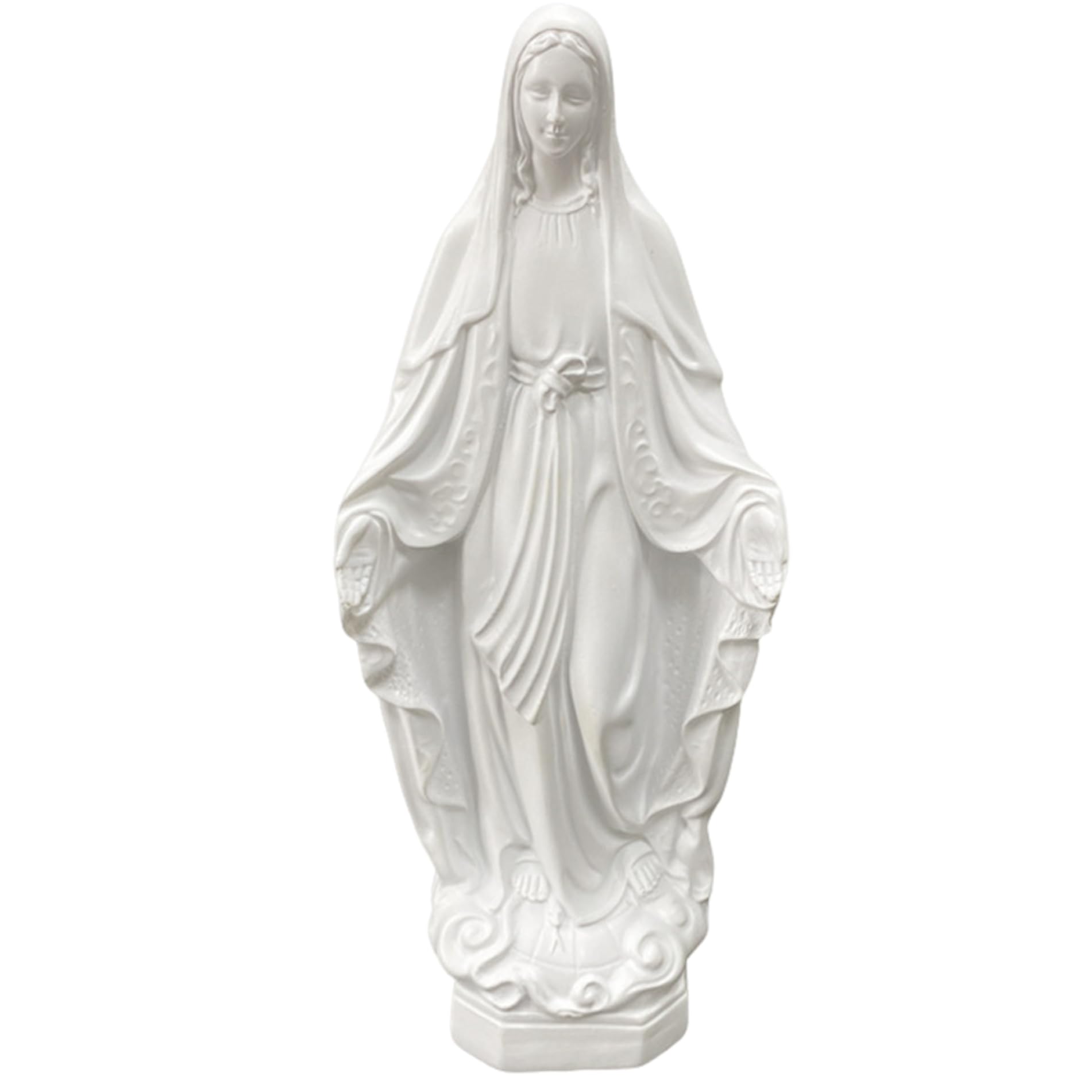 Grtheenumb Style 2 Mary Statue, Virgin Mary Statue Lifelike 12" Mother Resin Standing, Symbol Of Peace For Home, Suitable For Baptisms And Religious Holidays Home Hallway Decor,