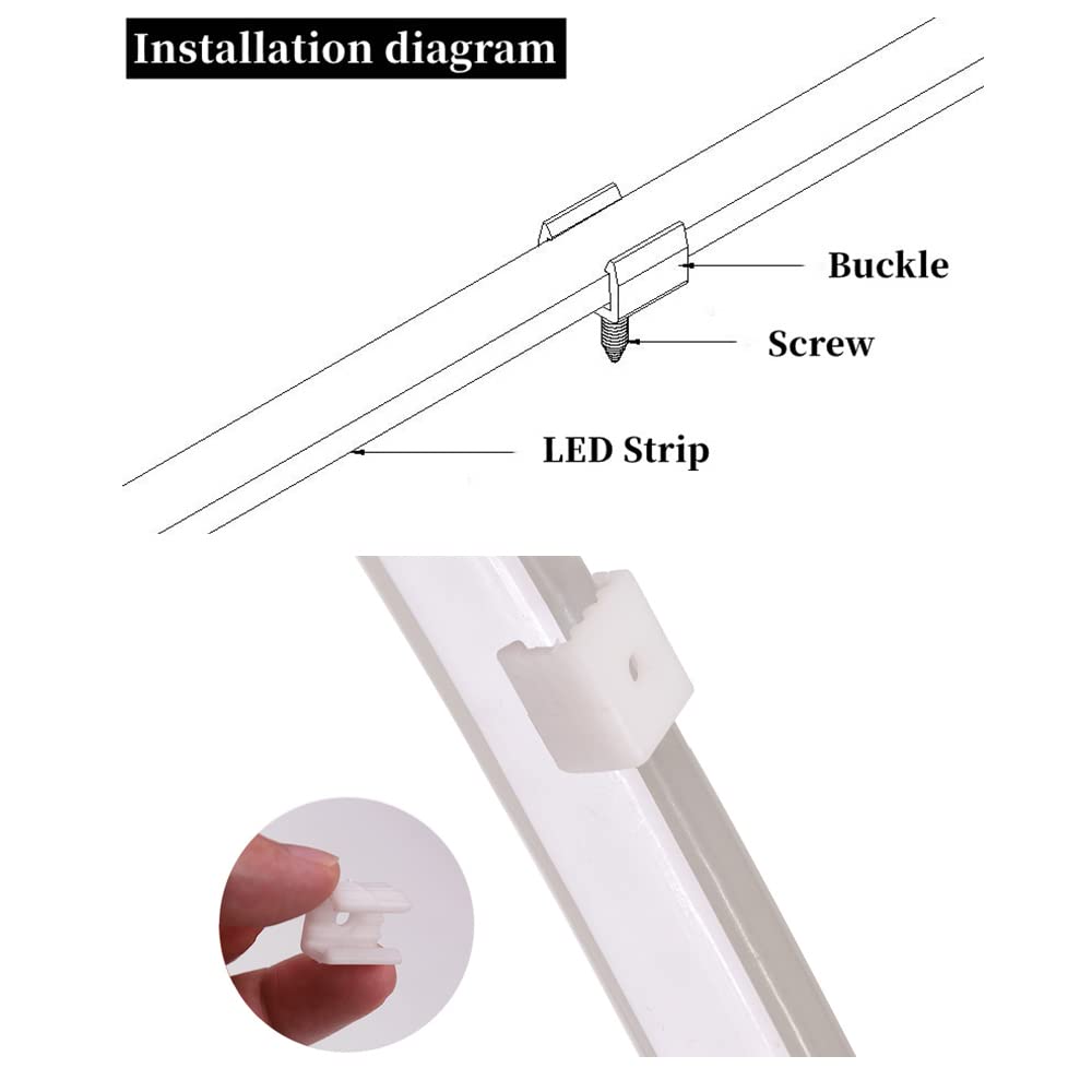 50 Pack Christmas Light Clips LED Strip Lights Mounting Brackets — Amazon image 5