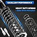 70928-G01 Golf Cart Front/Rear Shock Absorber Kit with Heavy Duty Coil Springs Compatible with 1994-up EZGO Medalist/TXT Gas & Electric Golf Carts Replaces# 76418-G01,70324-G01,76419-G01（BLACK）