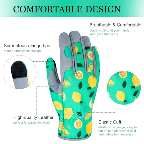 Gants de jardinage en cuir anti-épines pour femme pour soigner vos rosiers - 2