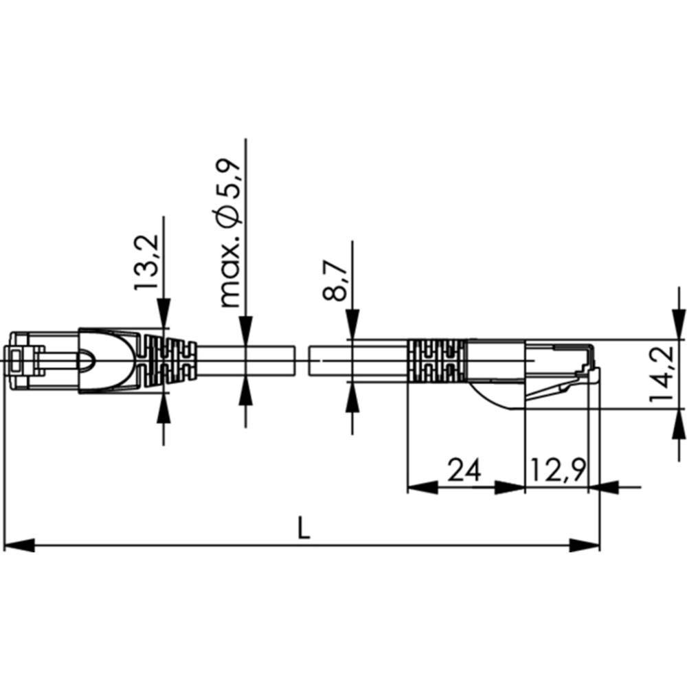 Telegärtner l00875 a0002 Cable Ethernet 50 m Blanco