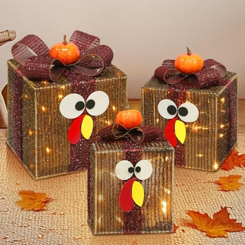Three Pack Gift Box Lights with 60 LEDs