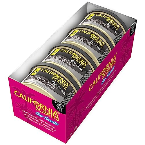 California Scents Car Air Freshener 4 Pack Ice Scent Long Lasting Car Freshener Up to 60 Days Odour Eliminator Adjustable Fragrance Masculine Scent