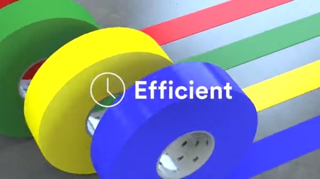 3M Vinyl Tape 471, 3/4 in x 36 yd, Blue, 1 Roll, Paint