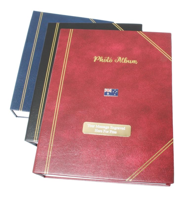 Australia Flag Photo Album 200 Slots 6x4 Photographs Free Engraving 626