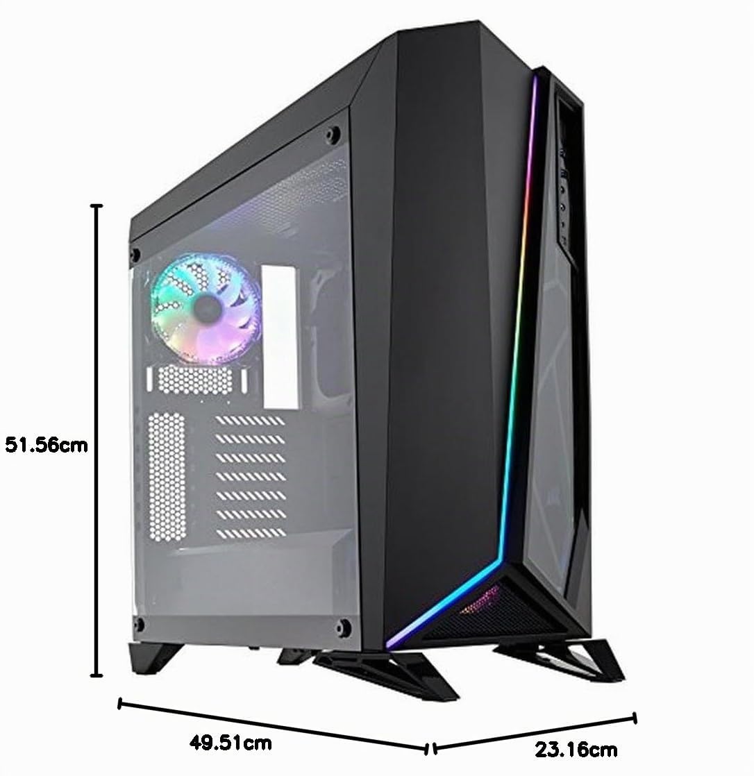 Corsair SPEC-OMEGA RGB Case da Gaming Mid-Tower ATX con Vetro Temperato, Nero