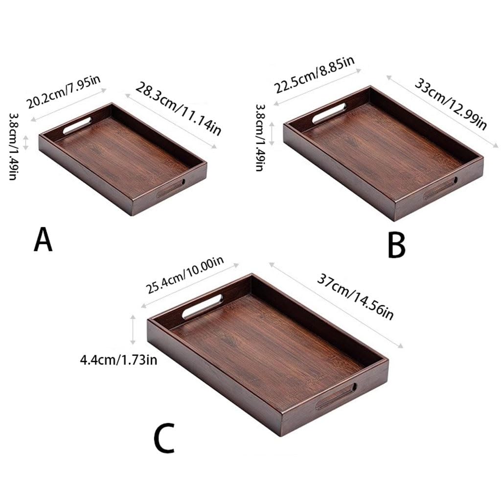 Bandejas Servir Comida Bandeja de té Almacenamiento Taza Rectangular for el hogar Comida Servicio Restaurante cafetería Mesa Cama | C
