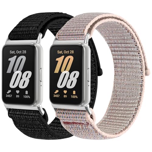 XANS Nylon Armband Kompatibel mit Samsung Galaxy Fit 3 Verstellbare Sport Loop Ersatzarmband Uhrenarmband für Samsung Galaxy Fit 3 Armband Damen Herren