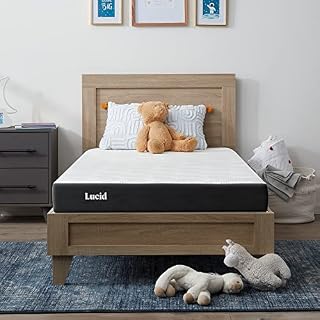 LUCID 13 cm Memory Foam Low Profile Mattress - Cooling Gel Infusion - Bamboo Charcoal Base - Breathable Cover, Single (90 x 190 cm)