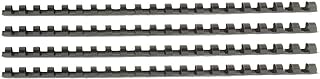 Q-Connect KF24024 - Pack de 50 canutillos, 16 mm, color negro