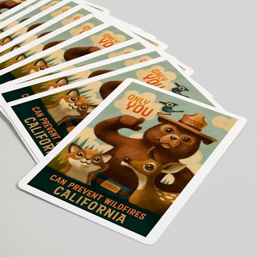 Lantern Press California, Smokey Bear y Amigos Naipes Poker miniatura 5