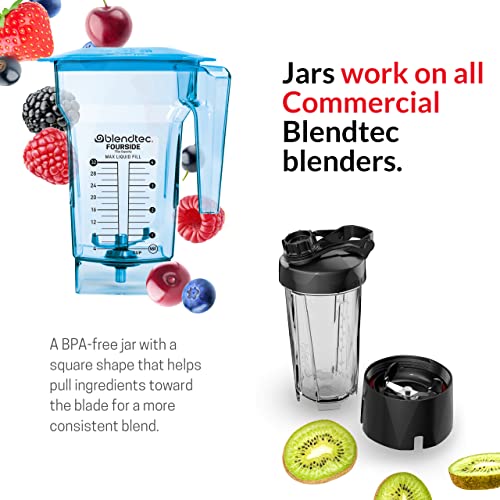 Vaso reemplazo Blendtec 75 oz cuatro lados azul miniatura 3