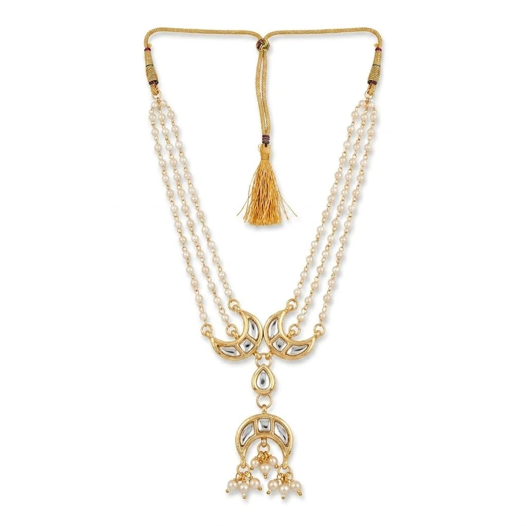 Women's Necklaces & Chains 3 half moon with 3 line ganthan HD 120-image-38