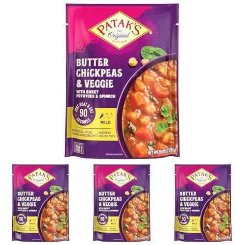 Patak's Butter Chickpeas & Veggies, 10.05 Oz (Pack of 4)