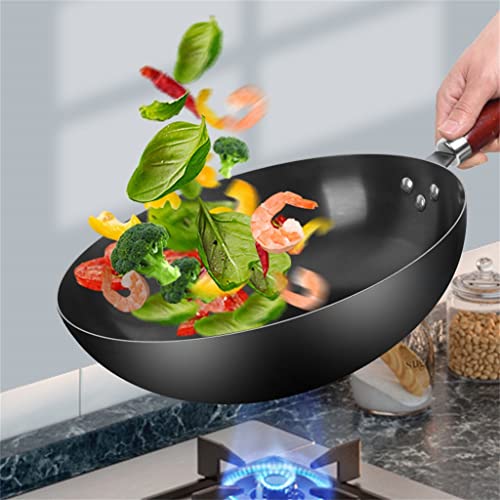 Wok de hierro fundido antiadherente para cocina tradicional miniatura 3