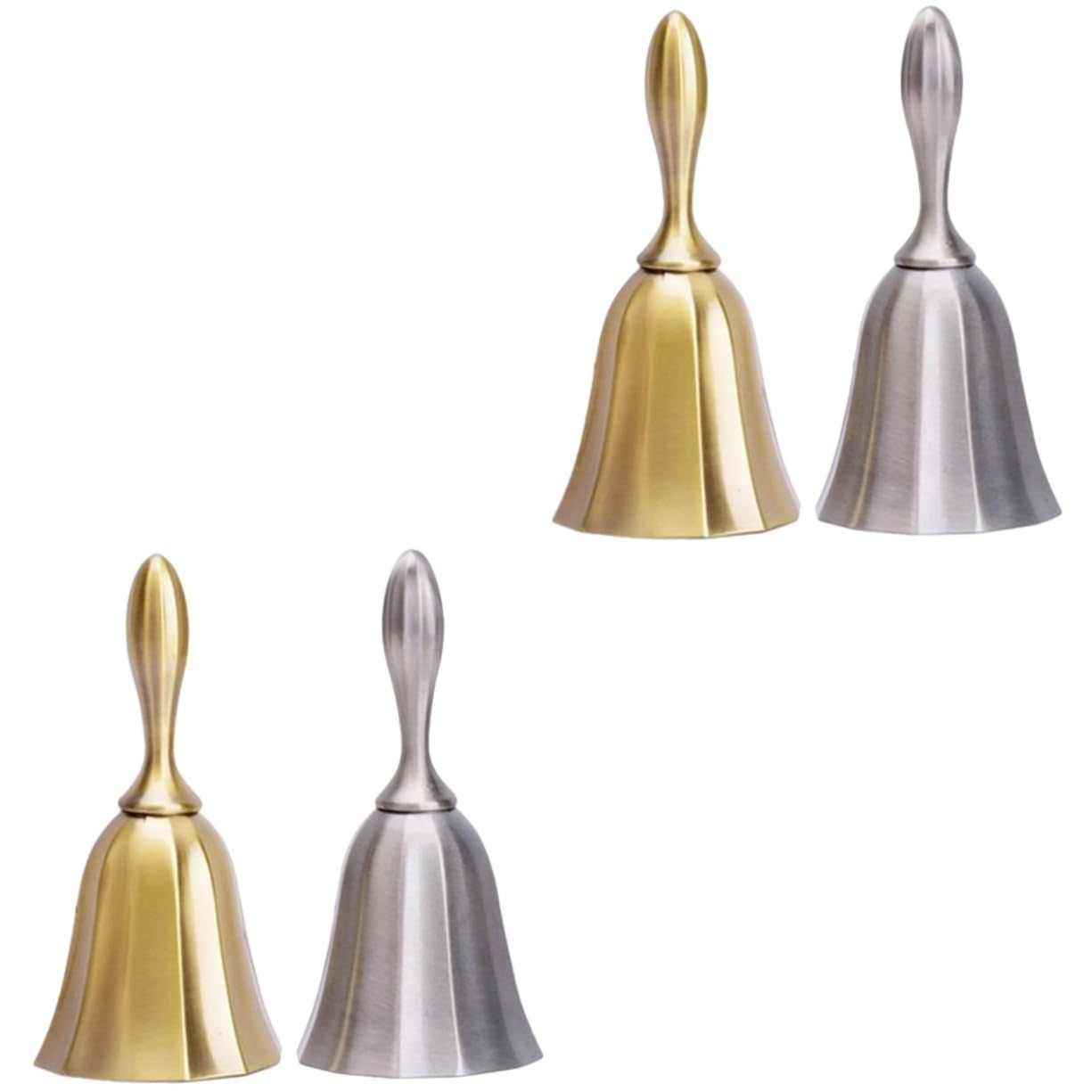 NUOBESTY 4 Pz Campane Per Artigianato Campanello Della Dispensa Sonaglio Per Bambini Campanello Della Reception Dell'hotel Campane Della Cena Del Tè Del Ristorante Lega Di Zinco