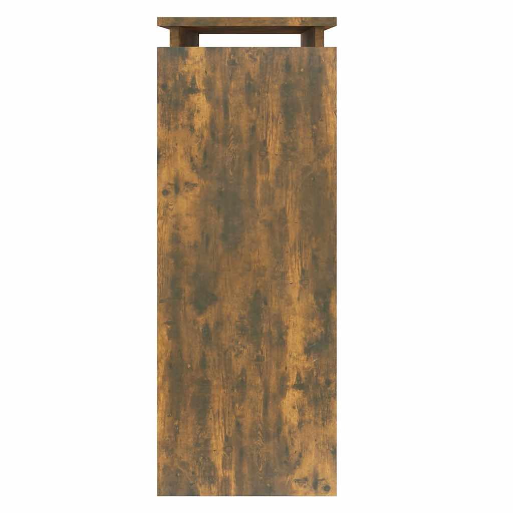Konsolentisch Räuchereiche 80x30x80 cm Holzwerkstoff Beistelltisch für Flur Wohnzimmer Büro, als Ablage für Schlüssel Pflanzen Duftkerzen