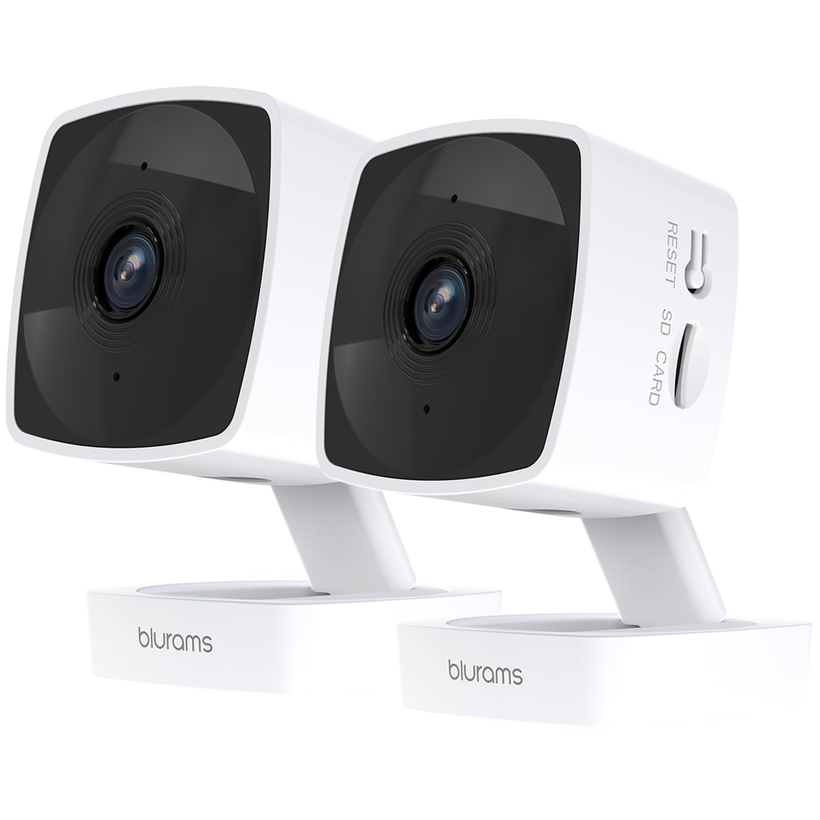 blurams5GHz Security Camera 2PCS, 2K Pet Camera,Dog Camera with Phone App,Dual-Band Wi-Fi Camera w/AI Motion Detection,2-Way Talk,IR Night Vision
