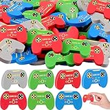 Sabary 24 Pcs Jumbo Fun Game Controller Erasers, Back to Gifts 3D Soft Cool Erasers for Adult 2.17 Inch, for Activities Rewards Game Prizes Birthday Party Supplies, 4 Styles
