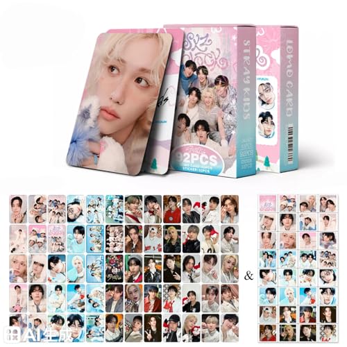 Stray Kids Lomo Cards 92 SKZ Photocards 5.5x8.5cm Premium Fans Set Durable Pictures With Stickers Bookmark Gifts