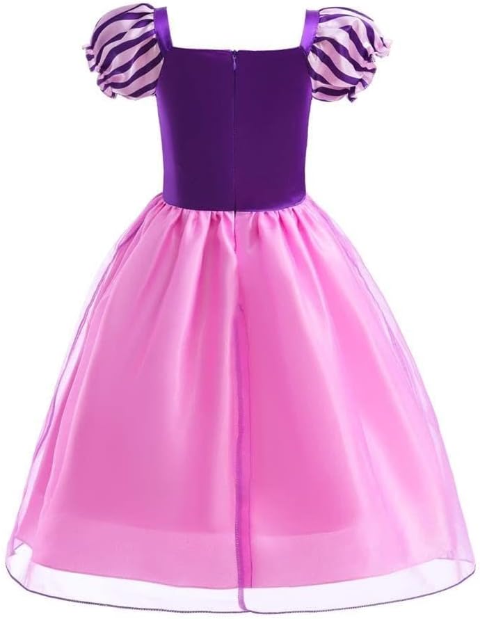 Dressy Daisy Baby Toddler Little Girls Long Hair Princess Fancy Dress Up Costume Halloween Birthday Party Outfit Purple Gown