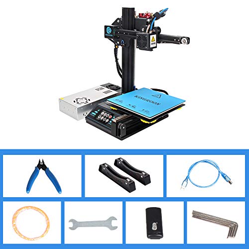3D Printer, Kingroon DIY Aluminum Resume Printer with Touch Screen Assisted Level Free MicroSD Card Preloaded with Printable 3D Models, Printing Space (180x180x180mm)