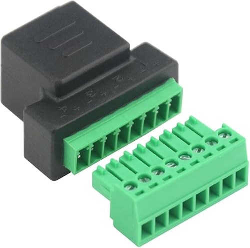 Miniatura 3 de WMYCONGCONG 4 unids RJ45 conector de terminal de tornillo RJ45 8P8C hembra a conector de terminal de tornillo de 8 pines para Cat7 Cat6 Cat5 Cat5e