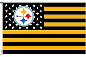 Steelers Flag Stripes Banner 3x5ft 150D Polyester Flag for Outdoor Garage Room Man Cave
