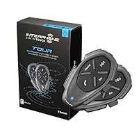 INTERPHONE TOUR - Doppio - Interfono Moto Bluetooth, Fino a 4 Motociclisti