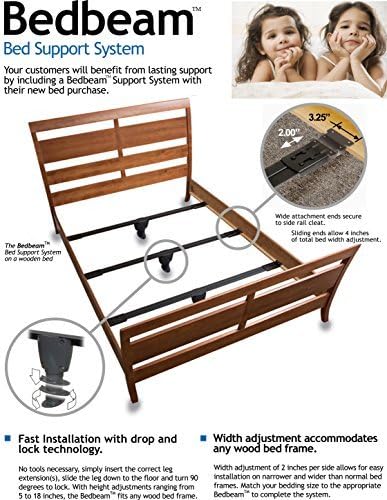 Bed Beam *King Size* Knickerbocker Deluxe (K783)- Premium Bed Suspension System - w/ 3 Adjustable-Height Legs