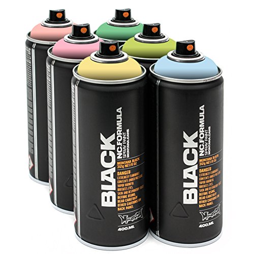 Montana Black 6x 400ml Pastell Sprühdosen Pack