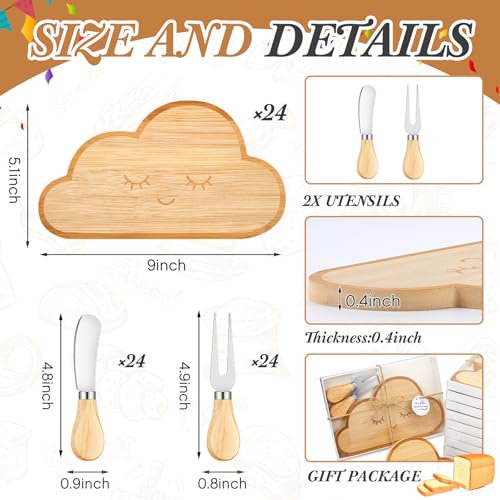 Set de 24 Mini Tablas de Cortar en Forma de Nube para Baby Shower miniatura 2