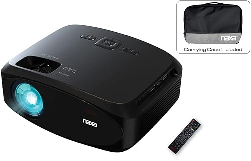 Miniatura 2 de Naxa Electronics NVP-3003C - Proyector LCD de cine en casa de 210 pulgadas con control remoto y funda, HDMI x 2, USB 2.0, soporte MicroSD, entrada