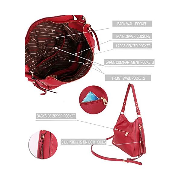 Hobo-Bags-for-Women-Large-Concealed-Carry-Purses-and-Handbags-Faux-Leather-Crossbody-Satchel-Shoulder-Bag-with-Gun-Holster Montana West Hobo Bag for Women Large Vegan Leather Purses and Handbags Tote Bags Crossbody Shoulder Bags With Holster MWC-G1001RD