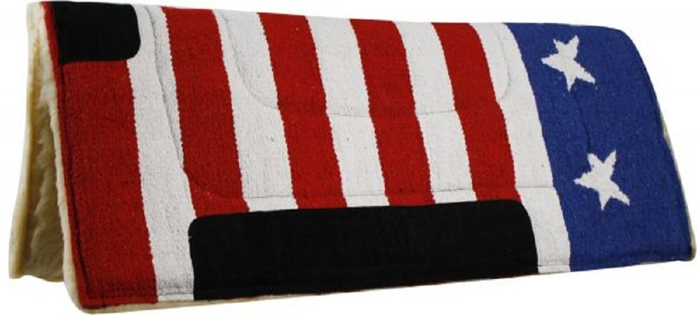 Showman American Flag pad with Suede wear Leathers with Fleece Back. 30