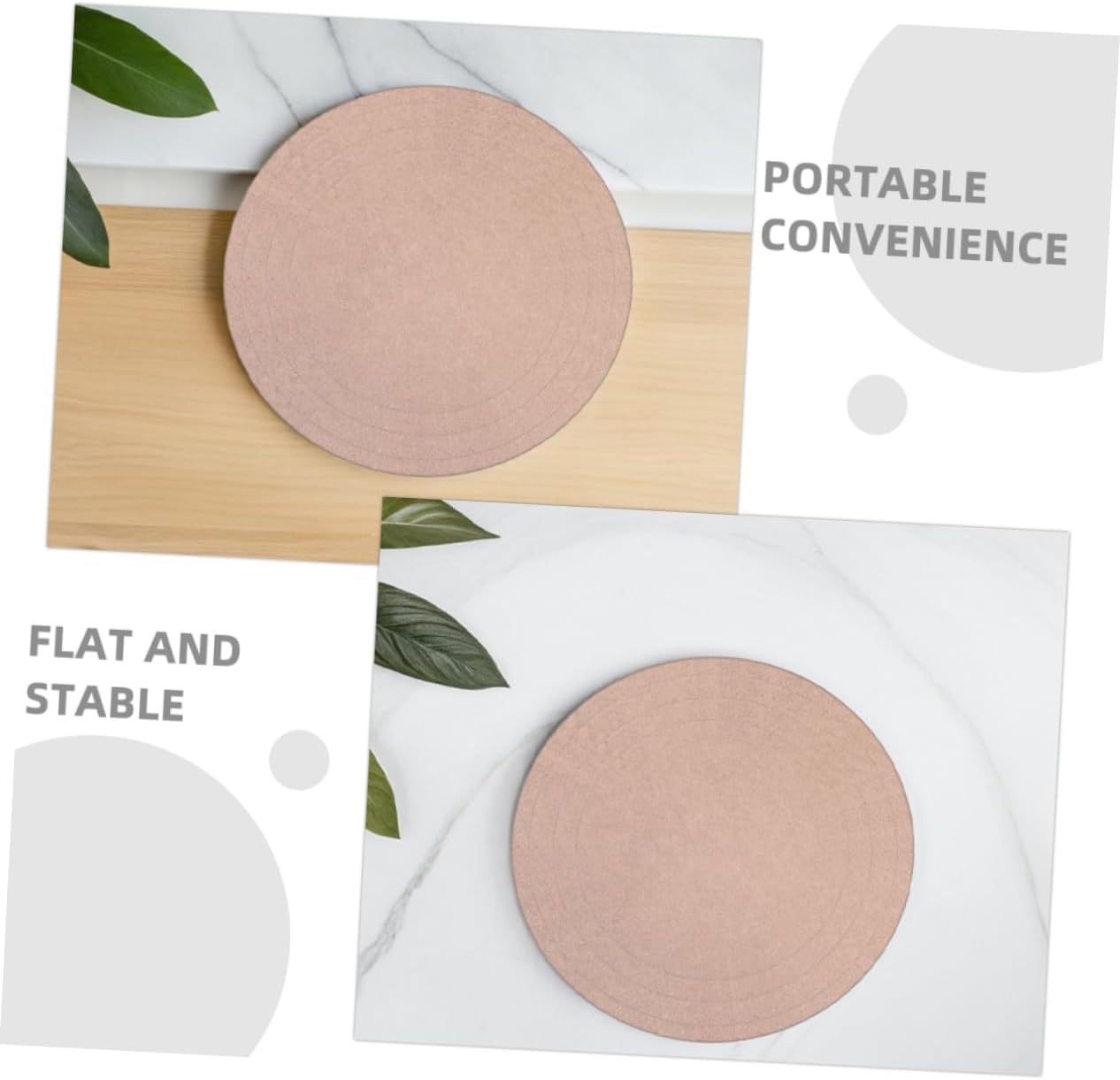 NUOBESTY 4pcs Professional Round Ceramic Bats for Clay Throwing for Sculpting Finishing Lightweight Smooth Finish Khaki
