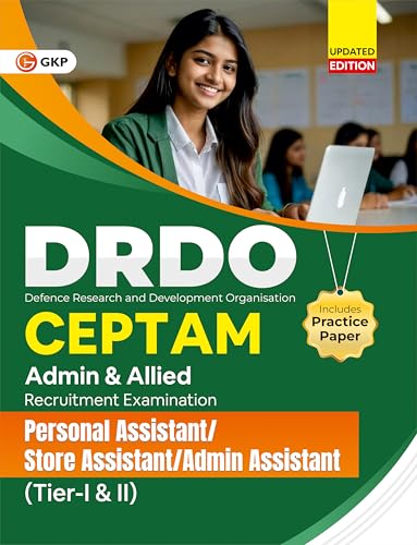 Image of GKP DRDO CEPTAM 2026 Admin & Allied Exam Guide | Personal Assistant, Store Assistant & Admin Assistant | Tier I & II Preparation Book