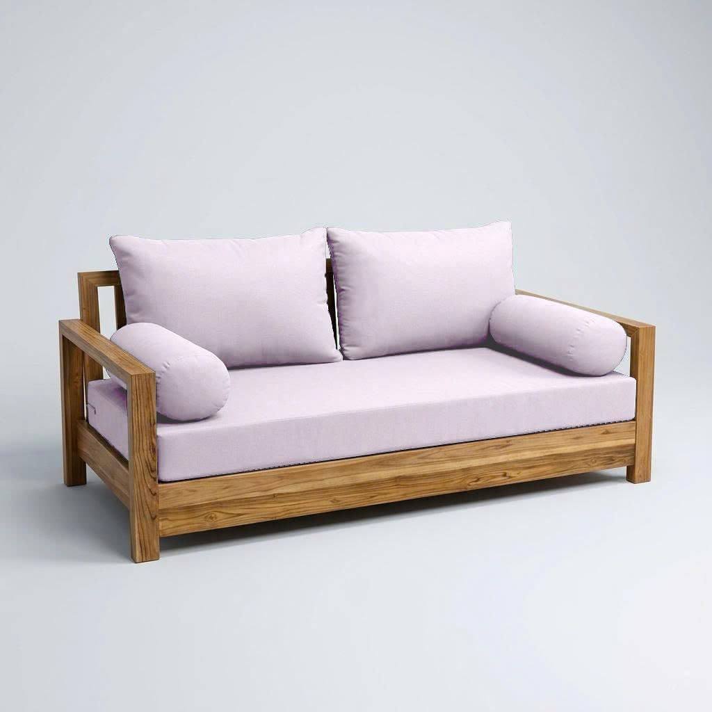 Prolinemax Style2 Queen Size 5PC Knife Edge Outdoor Daybed Mattress Cushion Bolster Pillow Complete Set AD107