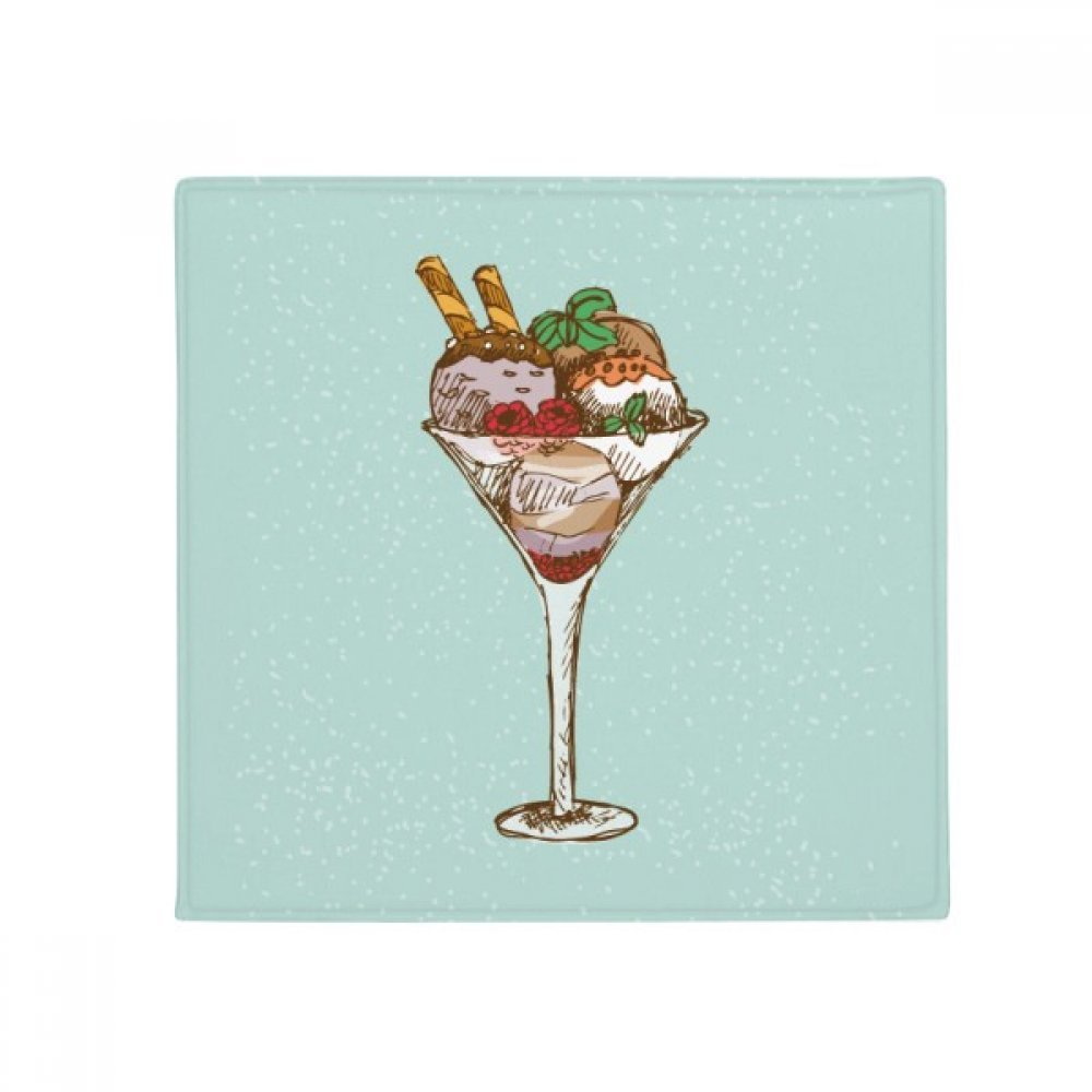 Tapis anti-dérapant motif feuilles fleur 50x50cm pour salon et cuisine