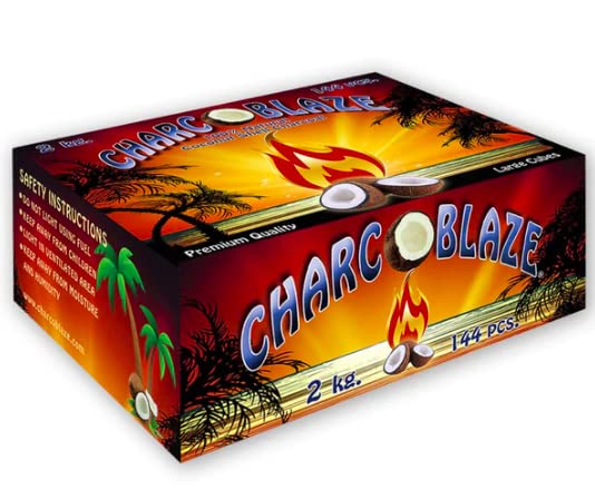 144 Pcs, Natural Coconut Shell Hookah Coals Charcoal