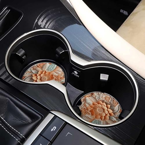 Posavasos para Auto Estilo Tallado en Madera 2.6" 2 Unidades miniatura 7