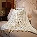 MOTINI Throw Blanket Multi-Colored Brushed Cotton Tasseled Edges Throw Accent Blanket 50