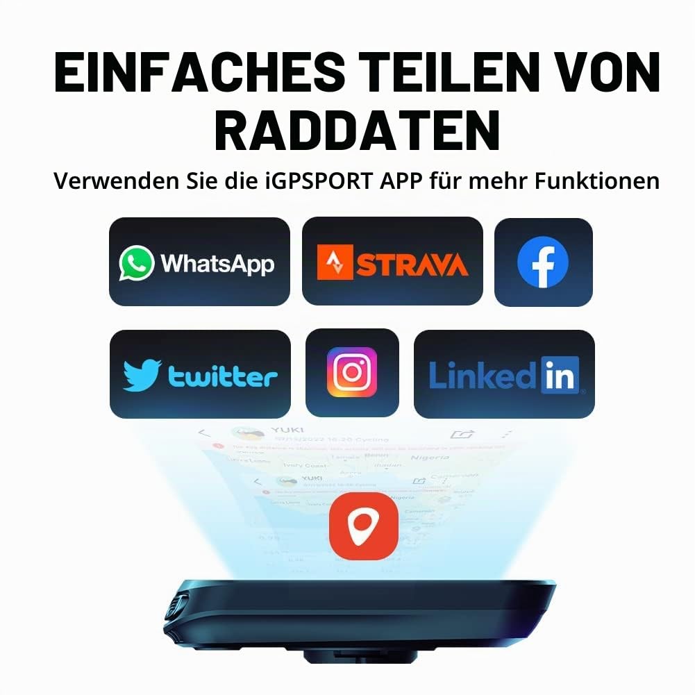 GPS Fahrradcomputer mit ANT+ Pulsmesser Geschwindigkeit Kadenz Sensor