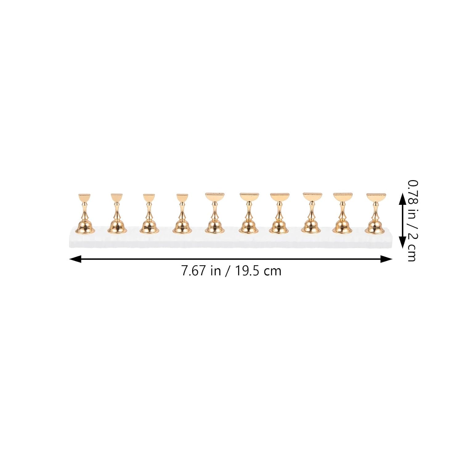 Gold Acrylic Nail Holder Stand for Practice Nail Art Display image 2
