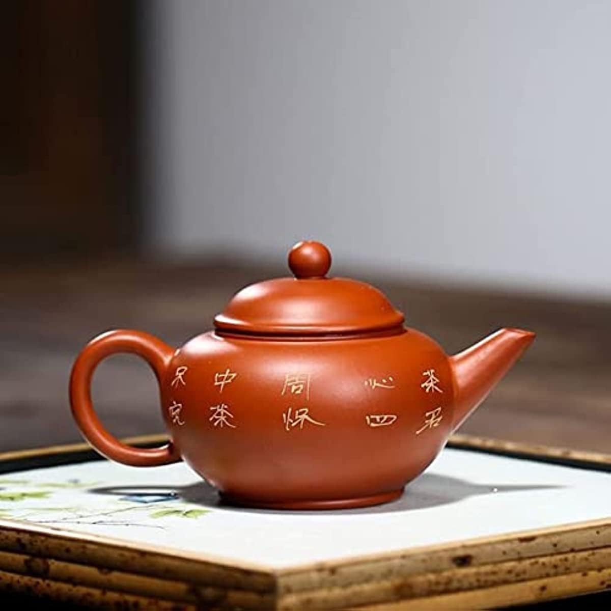Set di Tazze e teiere Cinesi, teiere Viola da 150 ml, teiera con Fiori di Prugna, bollitore per Viaggi, casa, attività all'aperto e Ufficio