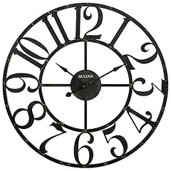 Bulova C 4821 Oversize Gabriel Wall Clock, Rustic Brown product