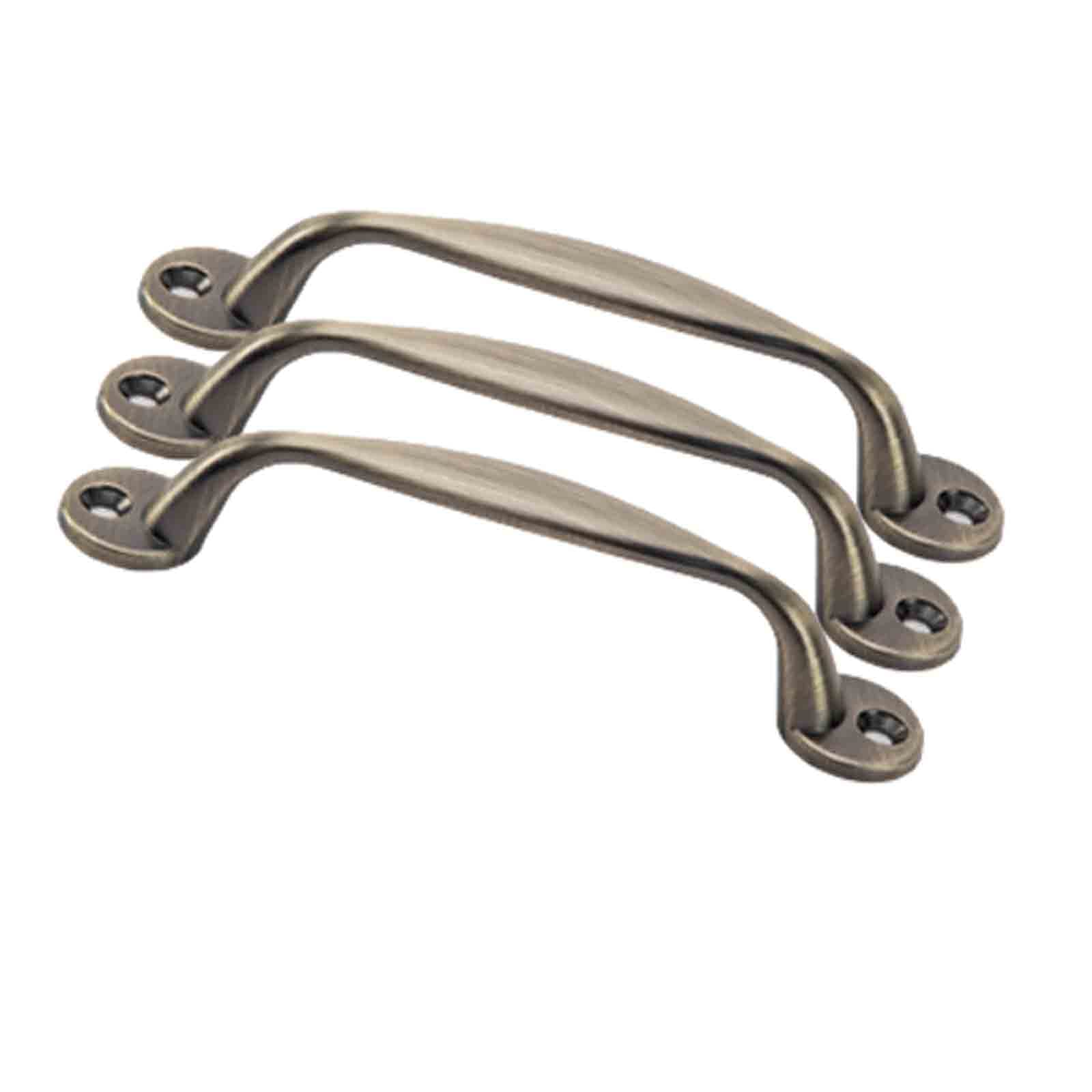 Nhawmebnz Black Antique Cabinet Drawer Handles 2Pcs Kitchen Cupboard Pulls Zinc Alloy Hardware For Cupboard Door Wardrobe(Black)